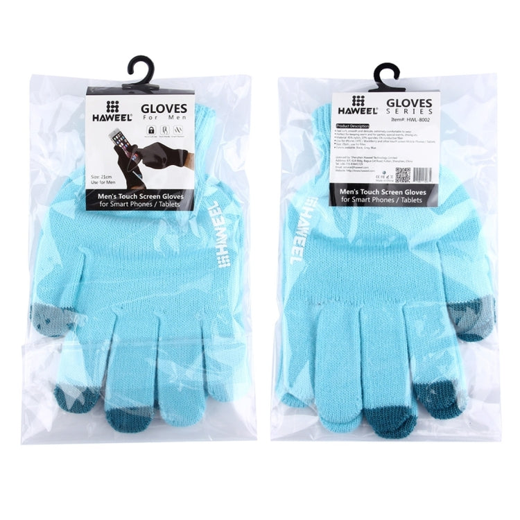 HAWEEL Three Fingers Touch Screen Gloves for Men, For iPhone, Galaxy, Huawei, Xiaomi, HTC, Sony, LG and other Touch Screen Devices(Blue) - HoMEdemic™ 