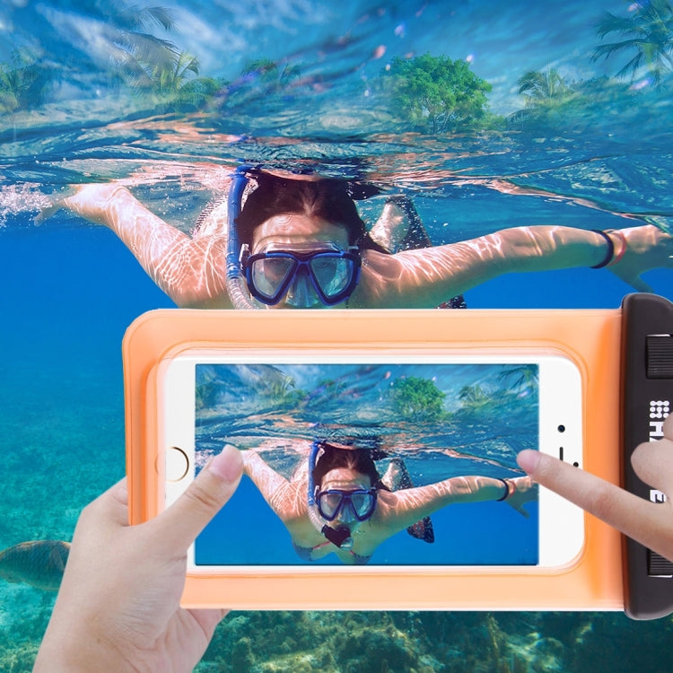 HAWEEL Transparent Universal Waterproof Bag with Lanyard for iPhone, Galaxy, Huawei, Xiaomi, LG, HTC and Other Smart Phones(Orange) - HoMEdemic™ 