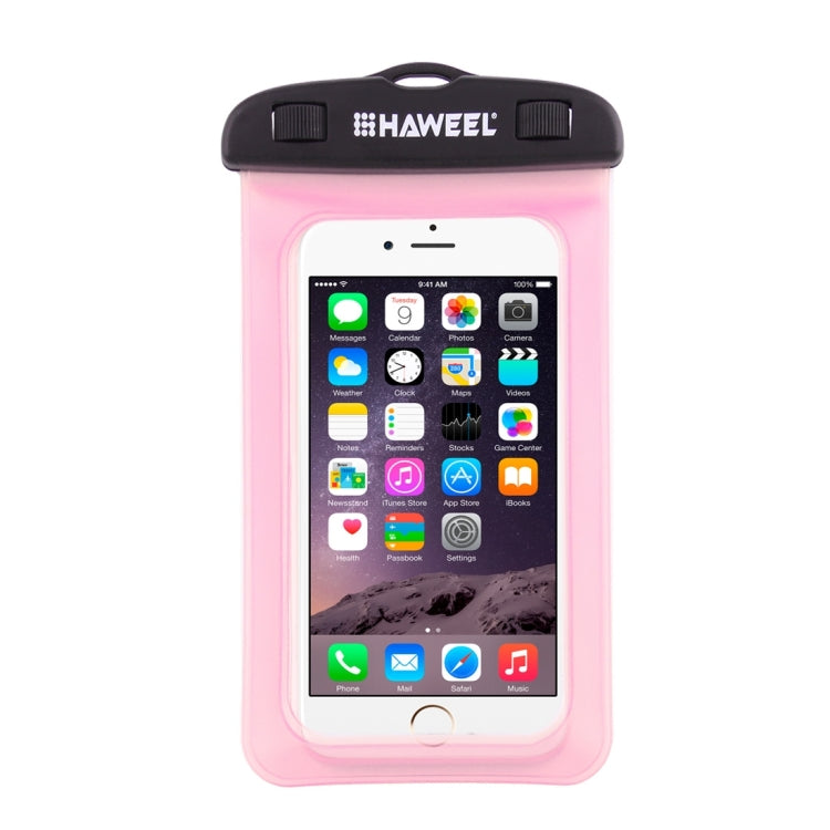 HAWEEL Transparent Universal Waterproof Bag with Lanyard for iPhone, Galaxy, Huawei, Xiaomi, LG, HTC and Other Smart Phones(Pink) - HoMEdemic™ 