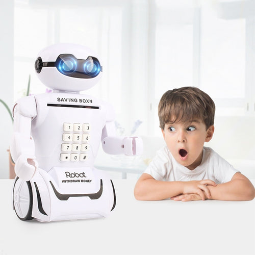 Multi-function Robot Piggy Bank Desk Lamp Code Money Box for Children - HoMEdemic™ 