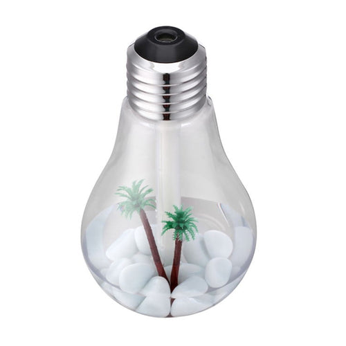 400ML Colorful Light Portable Bulb Shape Aromatherapy Air Purifier Humidifier for Home / Office / Car(Silver) - HoMEdemic™ 