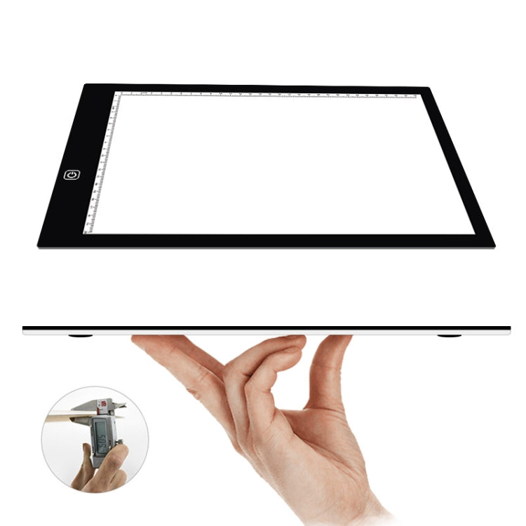 A4 Size 5W 5V LED Three Level of Brightness Dimmable Acrylic Copy Boards for Anime Sketch Drawing Sketchpad, with USB Cable & Plug, Size：240x360x5mm - HoMEdemic™ 