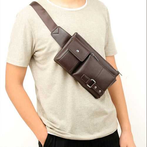 Universal Outdoor Men Shoulder Messenger Bags Retro Men Waist Bag, Size: S (24.5cm x 13cm x 1cm) - HoMEdemic™ 