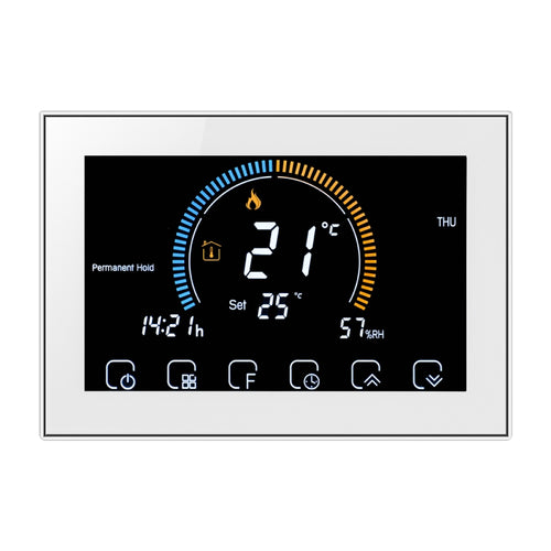 BHT-8000-GA Control Water Heating Energy-saving and Environmentally-friendly Smart Home Negative Display LCD Screen Round Room Thermostat without WiFi - HoMEdemic™ 