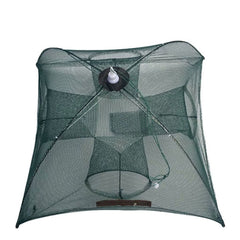 4 Holes Automatic Foldable Fishing Net Nylon Shrimp Crab Minnow Trap Fish Cast Net Fishing Tackle, 4 Holes - HoMEdemic™ 