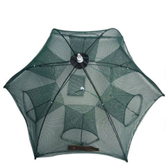 6 Holes Automatic Foldable Fishing Net Nylon Shrimp Crab Minnow Trap Fish Cast Net Fishing Tackle, 6 Holes - HoMEdemic™ 