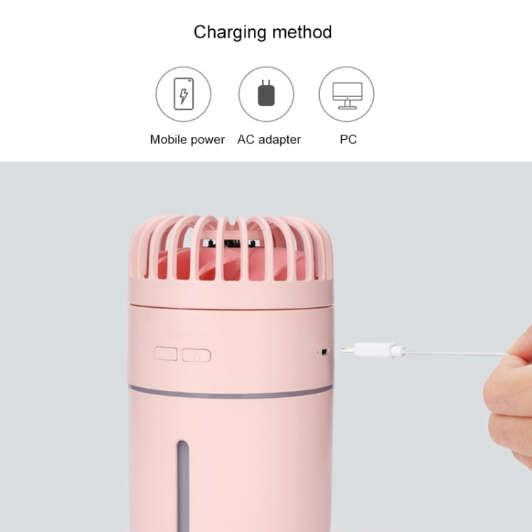 T9 Portable Adjustable USB Charging Desktop Humidifying Fan with 3 Speed Control - HoMEdemic™ 