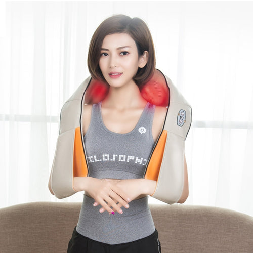 USB Charging Vibration Machine Neck Shawl Kneading Back Shoulder Vibration Massager - HoMEdemic™ 