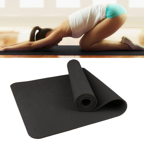 6mm Thickness Eco-friendly TPE Anti-skid Home Exercise Yoga Mat, Size:183*61cm - HoMEdemic™ 