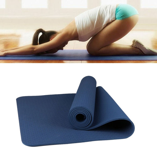 6mm Thickness Eco-friendly TPE Anti-skid Home Exercise Yoga Mat, Size:183*61cm - HoMEdemic™ 