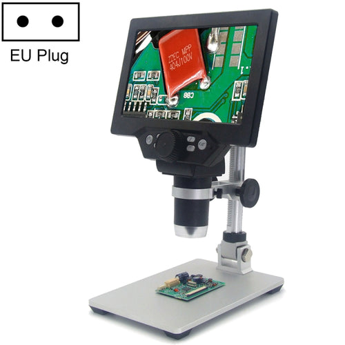 G1200 7 inch LCD Screen 1200X Portable Electronic Digital Desktop Stand Microscope, AU Plug - HoMEdemic™ 