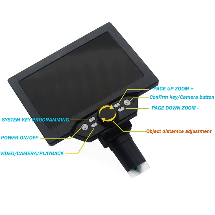 G1200 7 inch LCD Screen 1200X Portable Electronic Digital Desktop Stand Microscope, AU Plug, Lithium Battery UK Plug, Lithium Battery US Plug, Lithium Battery AU Plug, Lithium Battery EU Plug