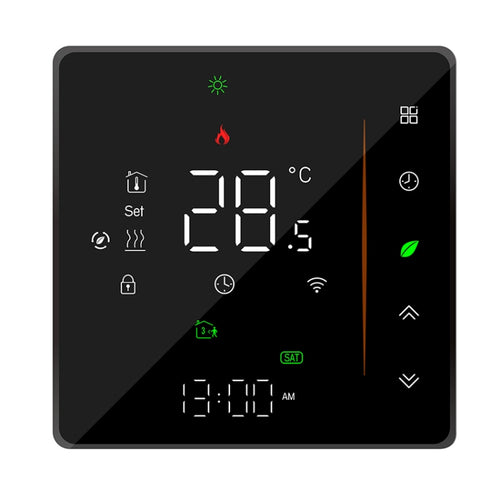 BHT-006GBLW 95-240V AC 16A Smart Home Heating Thermostat for EU Box, Control Electric Heating with Only Internal Sensor & External Sensor & WiFi Connection - HoMEdemic™ 