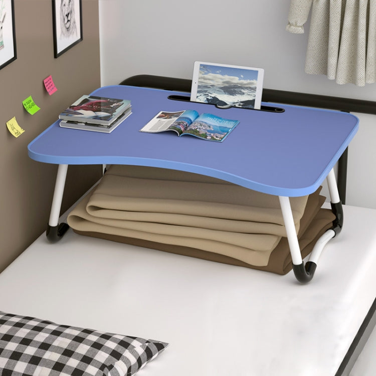 W-shaped Non-slip Legs Adjustable Folding Portable Writing Desk Laptop Desk with Card Slot, with Card Slot