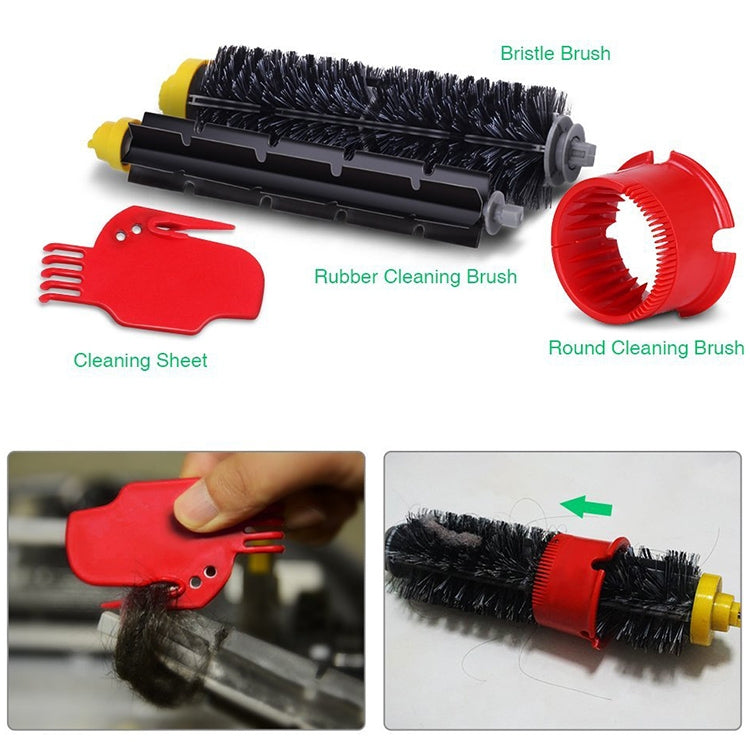 Sweeping Robot Accessories Roller Brush Side Brush Haipa Filter Accessories Set for iRobot 500 Series - HoMEdemic™ 