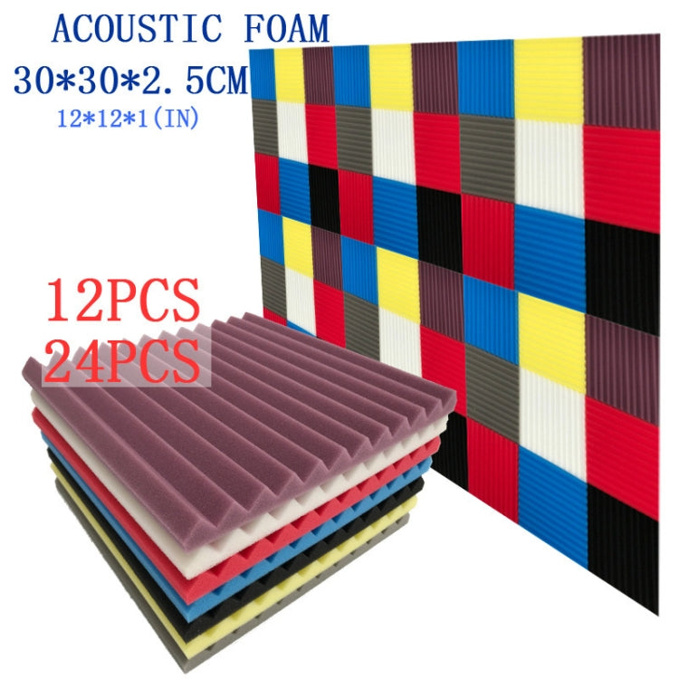 24 PCS Recording Studio Drum Room Acoustic Foam, Random Color Delivery, 24 PCS - HoMEdemic™ 