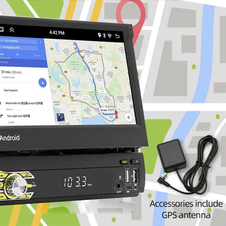 HD 7 inch Single Din Car Android Player GPS Navigation Bluetooth Touch Stereo Radio, Support Mirror Link & FM & WIFI - HoMEdemic™ 