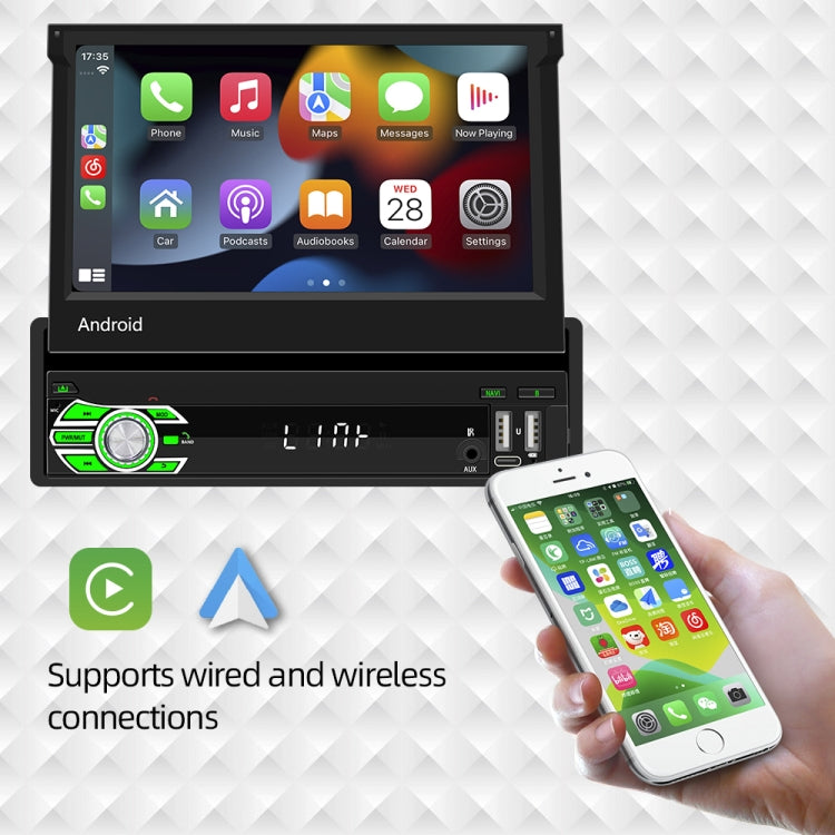 HD 7 inch Single Din Car Android Player GPS Navigation Bluetooth Touch Stereo Radio, Support Mirror Link & FM & WIFI - HoMEdemic™ 