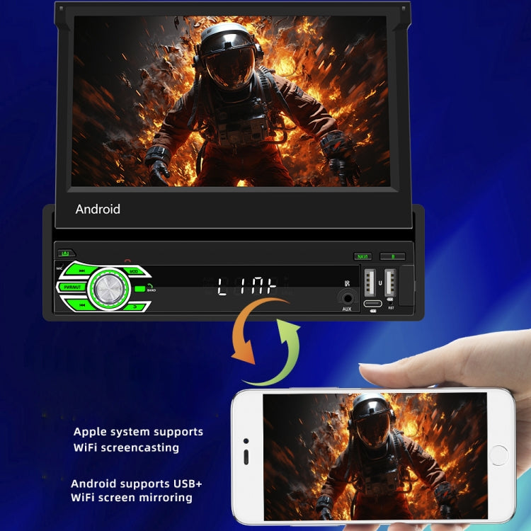 HD 7 inch Single Din Car Android Player GPS Navigation Bluetooth Touch Stereo Radio, Support Mirror Link & FM & WIFI - HoMEdemic™ 