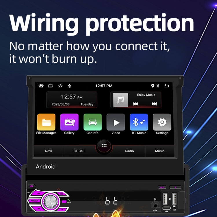 HD 7 inch Single Din Car Android Player GPS Navigation Bluetooth Touch Stereo Radio, Support Mirror Link & FM & WIFI - HoMEdemic™ 