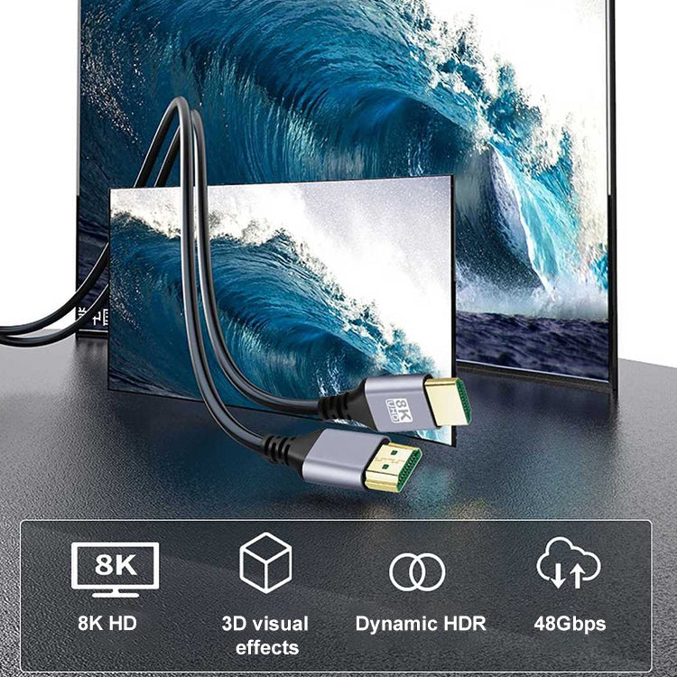 HDMI Male to HDMI Male Dual Elbow HD Audio Video Adapter Cable, Length:0.5m(Left Right Bend) - HoMEdemic™ 
