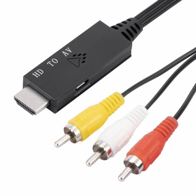 HDMI to AV 1080P HD Converter, Length: 1m(Black) - HoMEdemic™ 