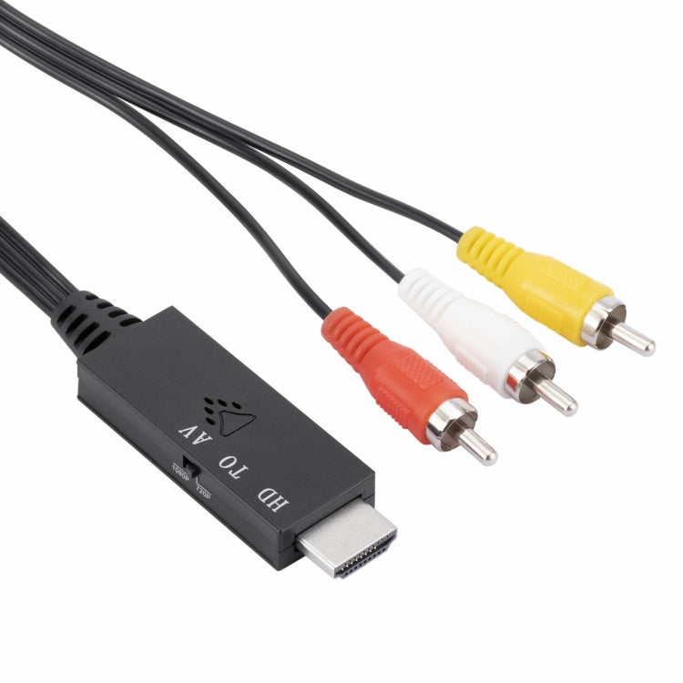 HDMI to AV 1080P HD Converter, Length: 1m(Black) - HoMEdemic™ 