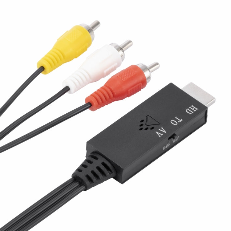 HDMI to AV 1080P HD Converter, Length: 1m(Black) - HoMEdemic™ 