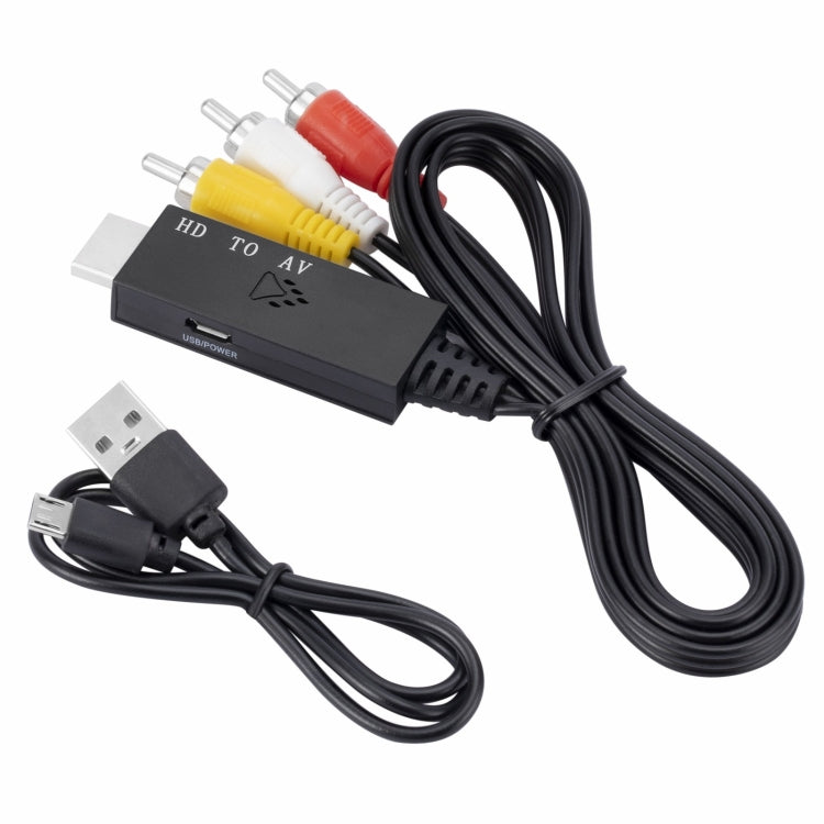 HDMI to AV 1080P HD Converter, Length: 1m(Black) - HoMEdemic™ 