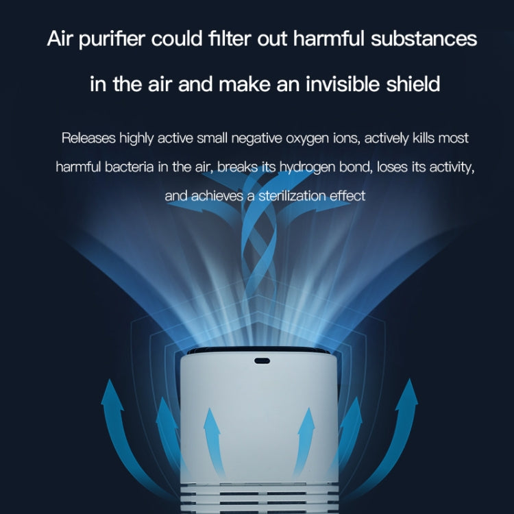 HE-K001 Hanging Neck Negative USB Rechargeable Ion Air Purifier Portable Household Formaldehyde Removal Portable Purifier(Black) - HoMEdemic™ 