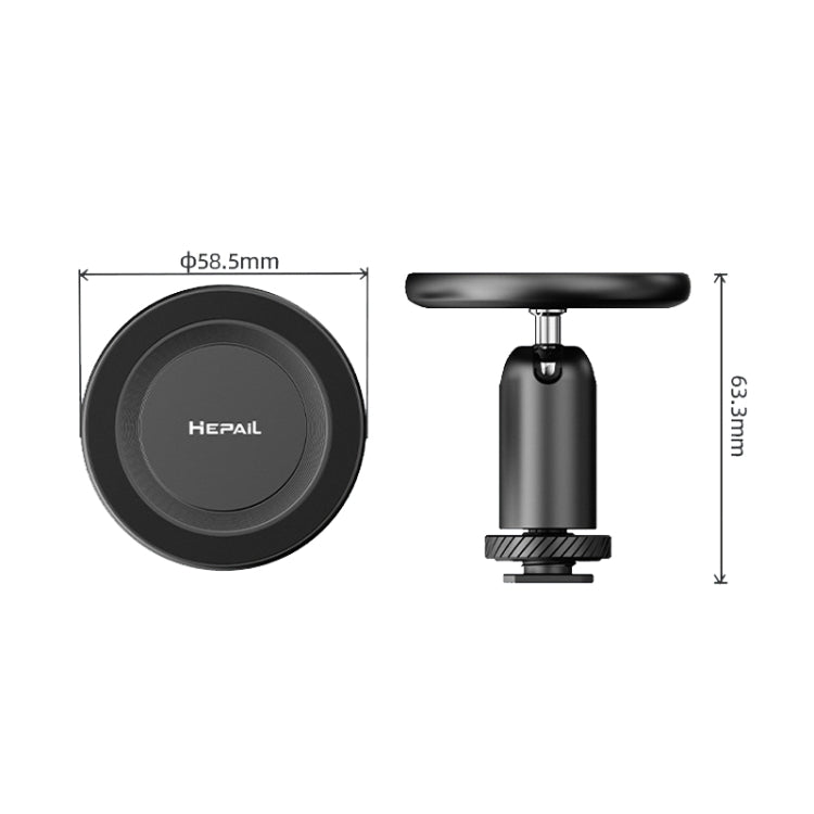 HEPAIL Magsafe Magnetic Mobile Phone Bracket Metal Gimbal Stand, Style: Cold Boot Base - HoMEdemic™ 
