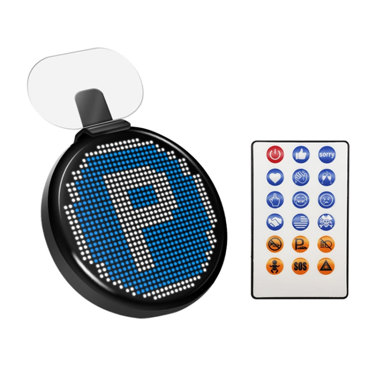 HI.GROOM Car LED Customized Pixel Emoticon Lights Bluetooth Remote Control Interactive AI Screen, Style: With Remote Control - HoMEdemic™ 