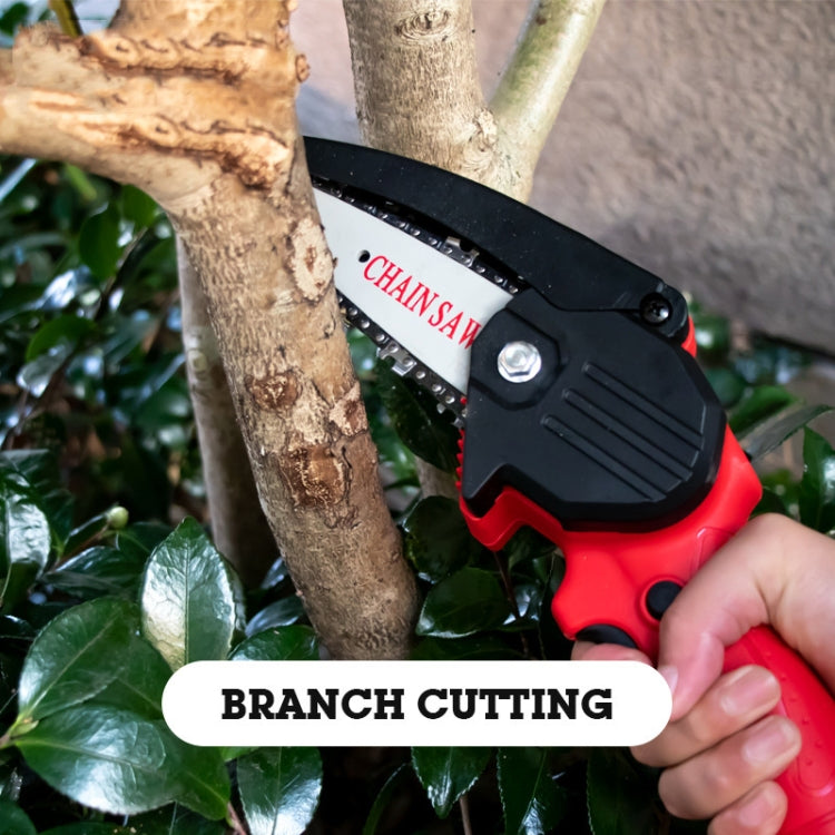 HILDA Rechargeable Cordless Mini Electrical Chain Saw Logging Tools Plastic Package, Model: US Plug With 1 Battery Black - HoMEdemic™ 