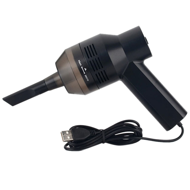 HK-6019A 3.5W Portable USB Powerful Suction Cleaner Computer Keyboard Brush Nozzle Dust Collector Handheld Sucker Clean Kit for Cleaning Laptop PC / Pets, USB Cable Length: 1.8m, DC 5V(Black) - HoMEdemic™ 