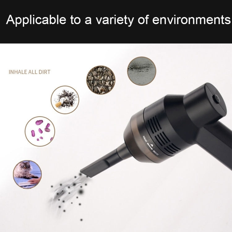 HK-6019A 3.5W Portable USB Powerful Suction Cleaner Computer Keyboard Brush Nozzle Dust Collector Handheld Sucker Clean Kit for Cleaning Laptop PC / Pets, USB Cable Length: 1.8m, DC 5V(Black) - HoMEdemic™ 