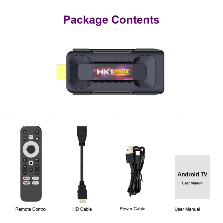 HK1 RBOX D8 RK3528 Android 13.0 Quad Core 8K HD Wifi6 Bluetooth TV Stick, RAM:4GB+32GB(US Plug) - HoMEdemic™ 
