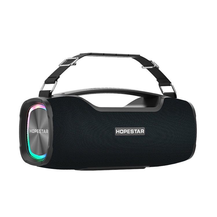 HOPESTAR A6X TWS Portable Outdoor Bluetooth Speaker with Colorful Music Lights, Support Power Bank & Hands-free Call & U Disk & TF Card & 3.5mm AUX(Black) - HoMEdemic™ 
