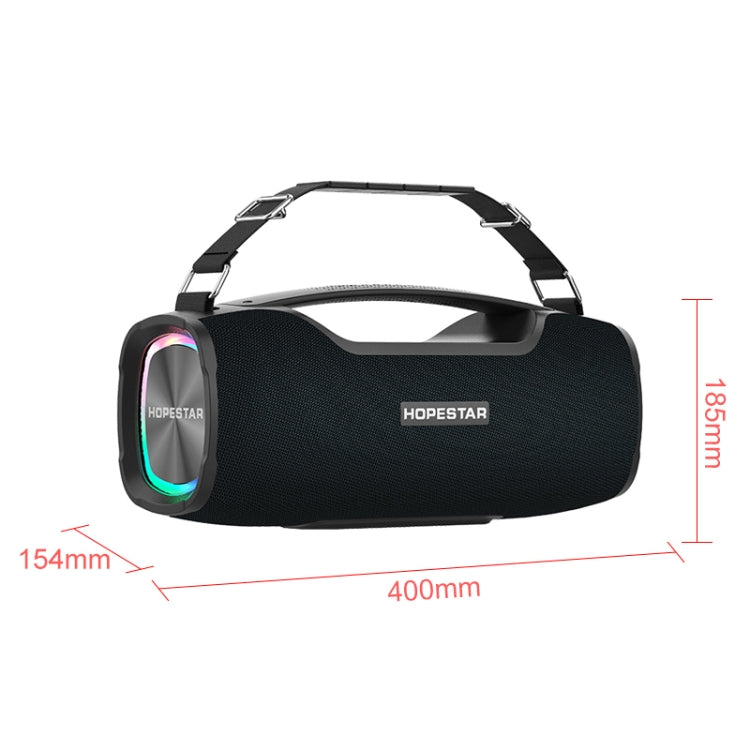 HOPESTAR A6X TWS Portable Outdoor Bluetooth Speaker with Colorful Music Lights, Support Power Bank & Hands-free Call & U Disk & TF Card & 3.5mm AUX(Black) - HoMEdemic™ 