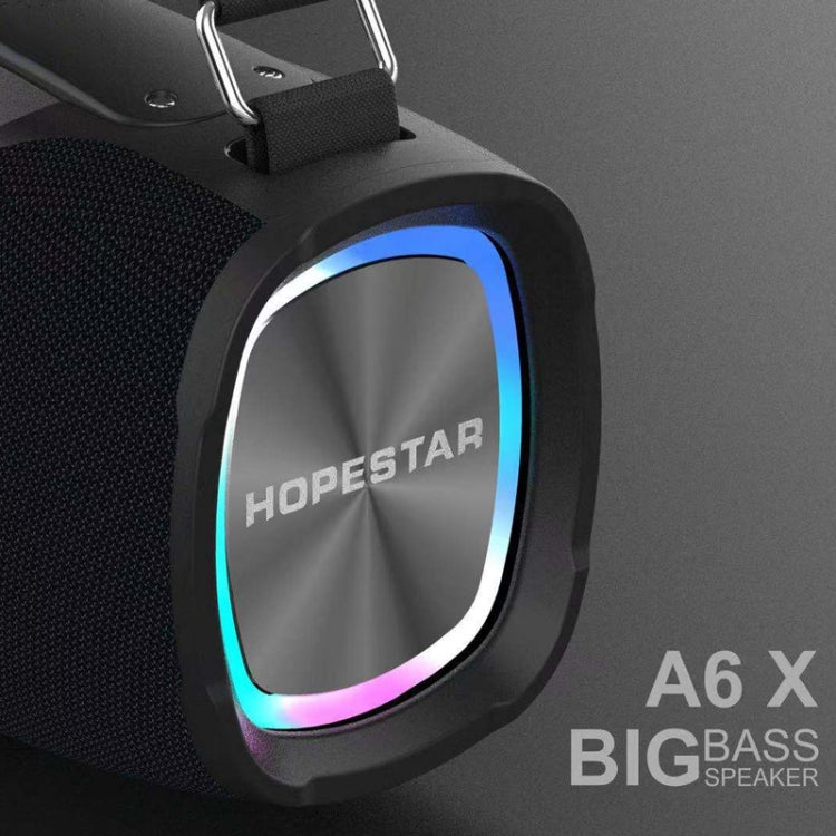 HOPESTAR A6X TWS Portable Outdoor Bluetooth Speaker with Colorful Music Lights, Support Power Bank & Hands-free Call & U Disk & TF Card & 3.5mm AUX(Black) - HoMEdemic™ 