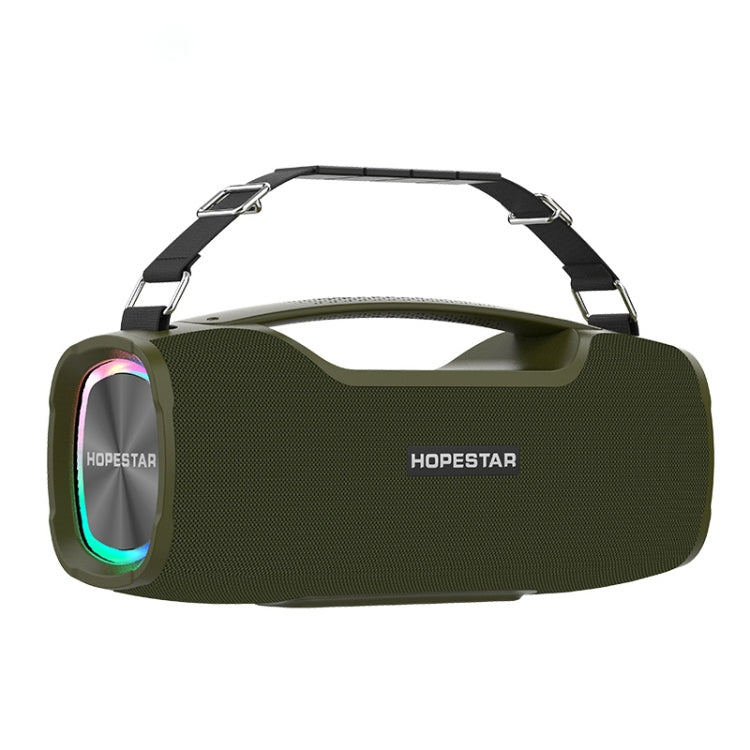 HOPESTAR A6X TWS Portable Outdoor Bluetooth Speaker with Colorful Music Lights, Support Power Bank & Hands-free Call & U Disk & TF Card & 3.5mm AUX(Green) - HoMEdemic™ 