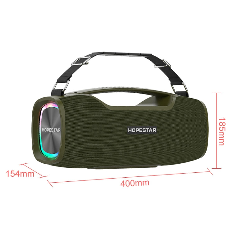 HOPESTAR A6X TWS Portable Outdoor Bluetooth Speaker with Colorful Music Lights, Support Power Bank & Hands-free Call & U Disk & TF Card & 3.5mm AUX(Green) - HoMEdemic™ 