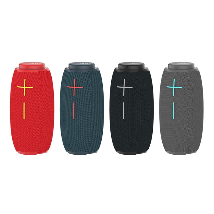 HOPESTAR P31 TWS Portable Outdoor Waterproof Lens-style Head Bluetooth Speaker with LED Color Light, Support Hands-free Call & U Disk & TF Card & 3.5mm AUX & FM (Red) - HoMEdemic™ 