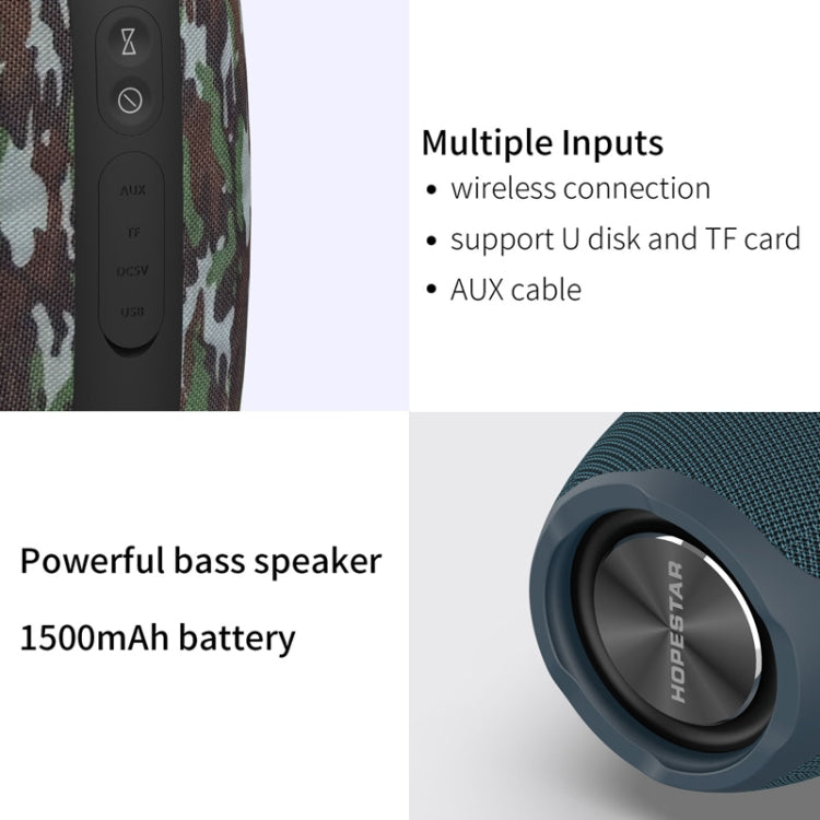 HOPESTAR P31 TWS Portable Outdoor Waterproof Lens-style Head Bluetooth Speaker with LED Color Light, Support Hands-free Call & U Disk & TF Card & 3.5mm AUX & FM (Red) - HoMEdemic™ 