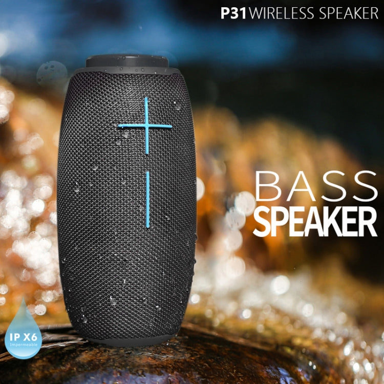 HOPESTAR P31 TWS Portable Outdoor Waterproof Lens-style Head Bluetooth Speaker with LED Color Light, Support Hands-free Call & U Disk & TF Card & 3.5mm AUX & FM (Red) - HoMEdemic™ 