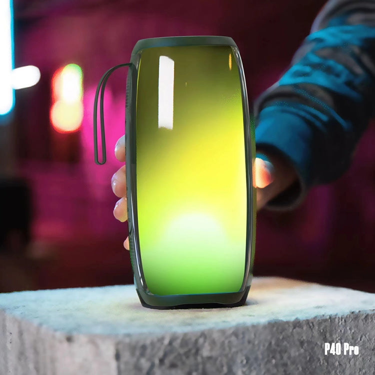 HOPESTAR P40 Pro IPX6 Waterproof RGB Light Wireless Bluetooth Speaker(Army Green) - HoMEdemic™ 