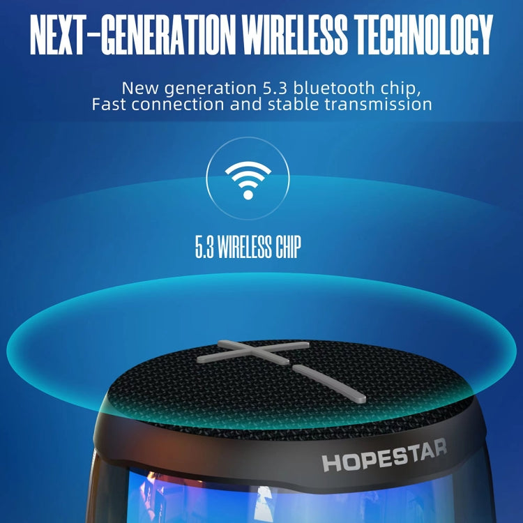 HOPESTAR P49 Tone Pulse RGB Light Waterproof Bluetooth Speaker(Black) - HoMEdemic™ 