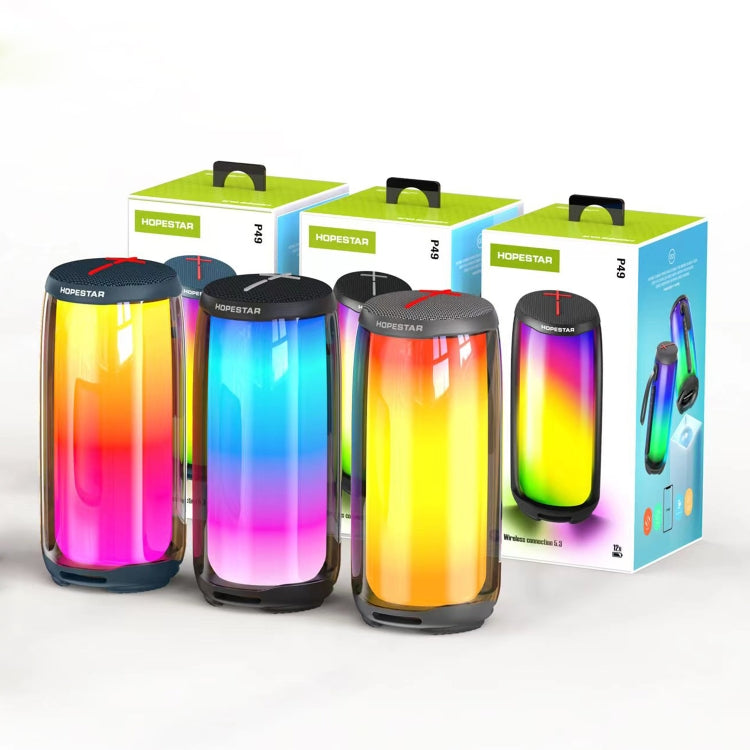 HOPESTAR P49 Tone Pulse RGB Light Waterproof Bluetooth Speaker(Blue) - HoMEdemic™ 