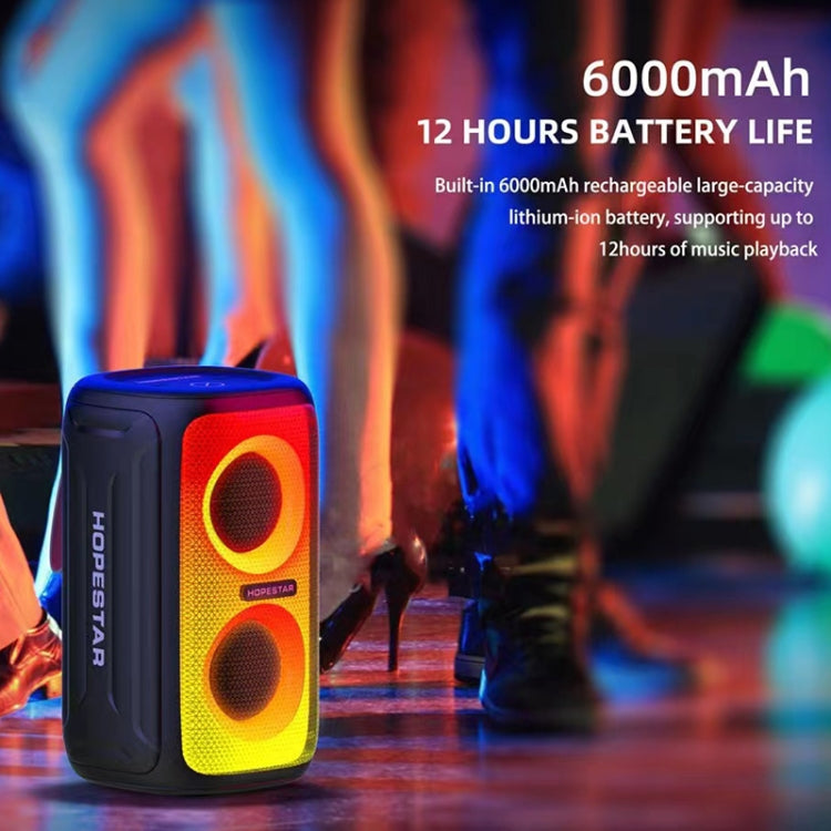HOPESTAR Party 110 Mini Colorful Lights Wireless Bluetooth Speaker (Grey) - HoMEdemic™ 