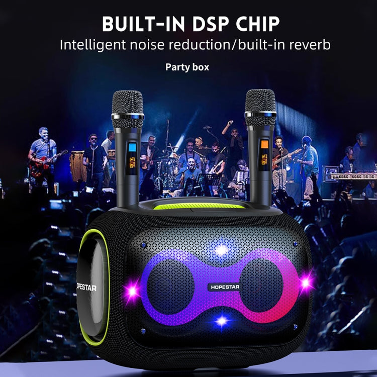 HOPESTAR Party Box 120W Karaoke Bluetooth Speaker with 2 Microphones(Grey) - HoMEdemic™ 
