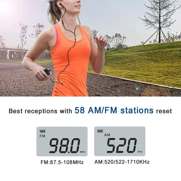 HRD-103 FM + AM Two Band Portable Radio with Lanyard & Headset - HoMEdemic™ 